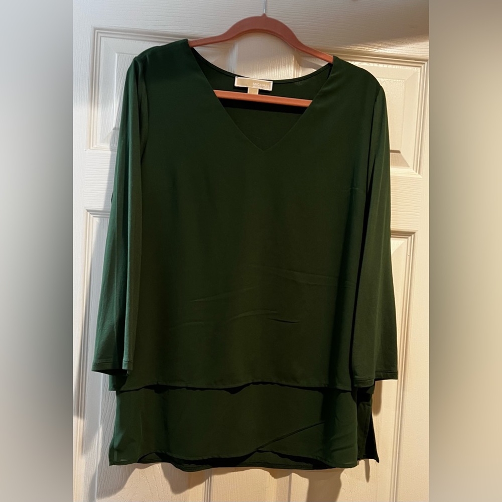 Green comfy blouse loose fitting L